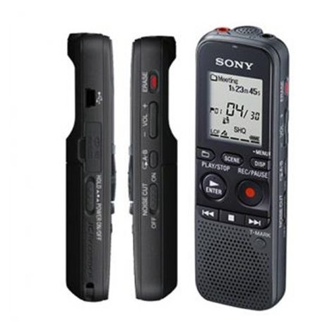 Sony | Digital Voice Recorder | ICD-PX470 | Black | MP3 playback | MP3/L-PCM | 59 Hrs 35 min | Stereo - 2